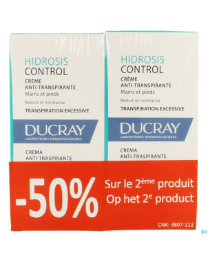 Ducray hidrosis control creme duo promo    2x50ml
