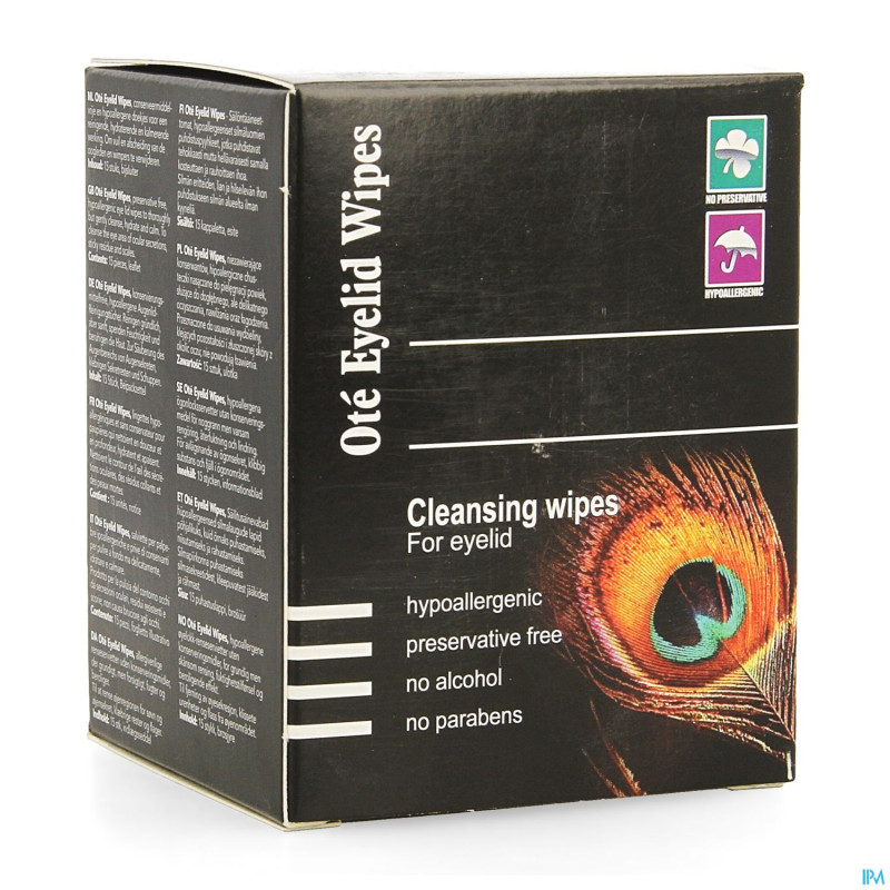 Ote eyelid wipes 15 wipes