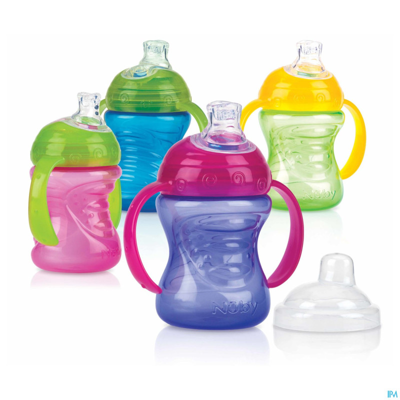 Nuby swirl gobelet a/goutte 240ml 6m+