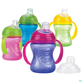 Nuby swirl gobelet a/goutte 240ml 6m+