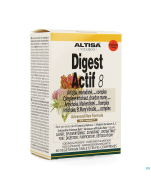 Altisa digest actif 8 complexe artichaut   comp 60