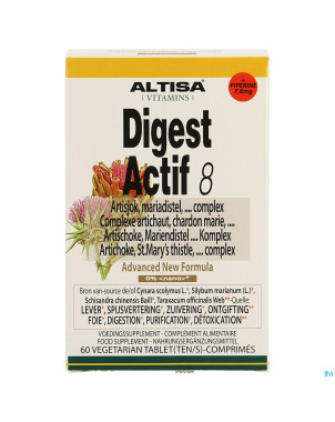 Altisa digest actif 8 complexe artichaut   comp 60