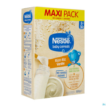 Nestle baby cereals riz vanille s/gluten 500g