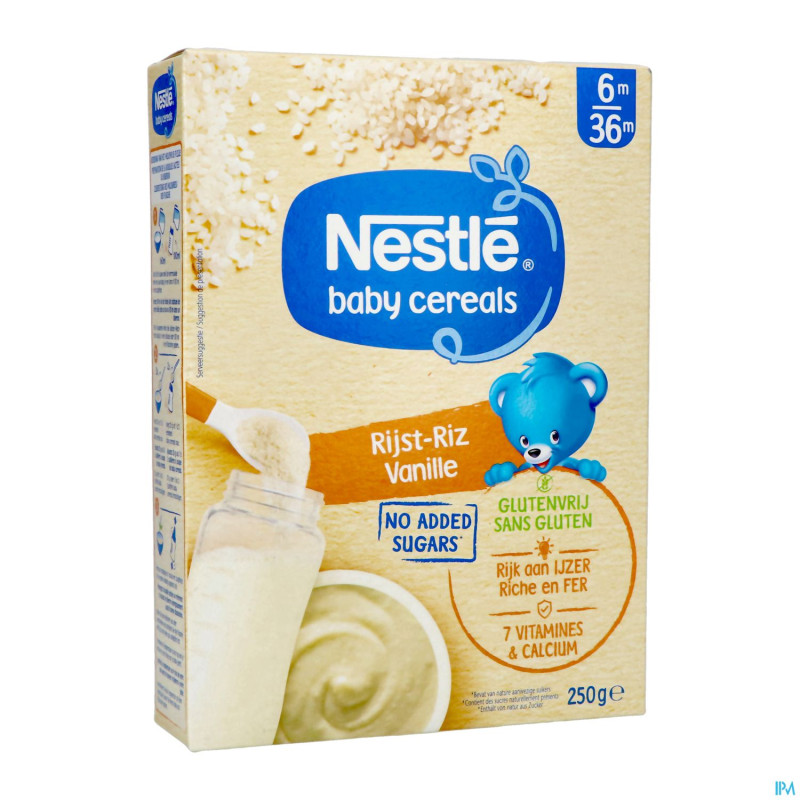 Nestle baby cereals riz vanille s/gluten 250g