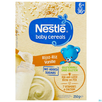 Nestle baby cereals riz vanille s/gluten 250g