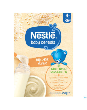 Nestle baby cereals riz vanille s/gluten 250g
