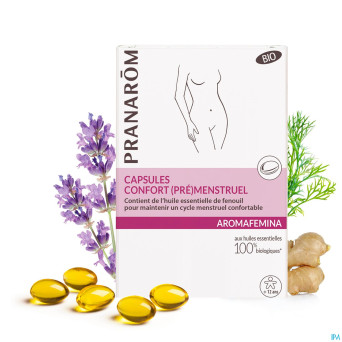 Pranarom aromafemina confort pre menstruel caps 30