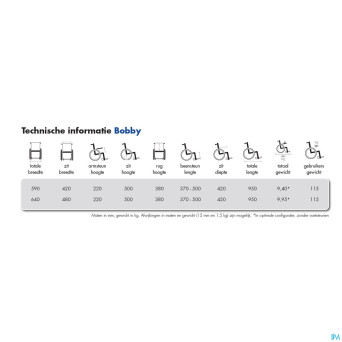 Chaise roulante manuel bobby    vermeiren