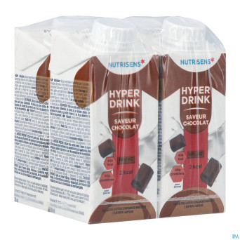 Hyperdrink chocolat s/lactose    pack 4x200ml