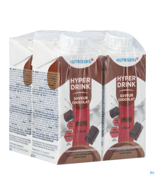 Hyperdrink chocolat s/lactose    pack 4x200ml