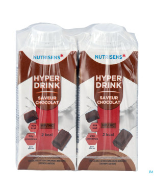 Hyperdrink chocolat s/lactose    pack 4x200ml