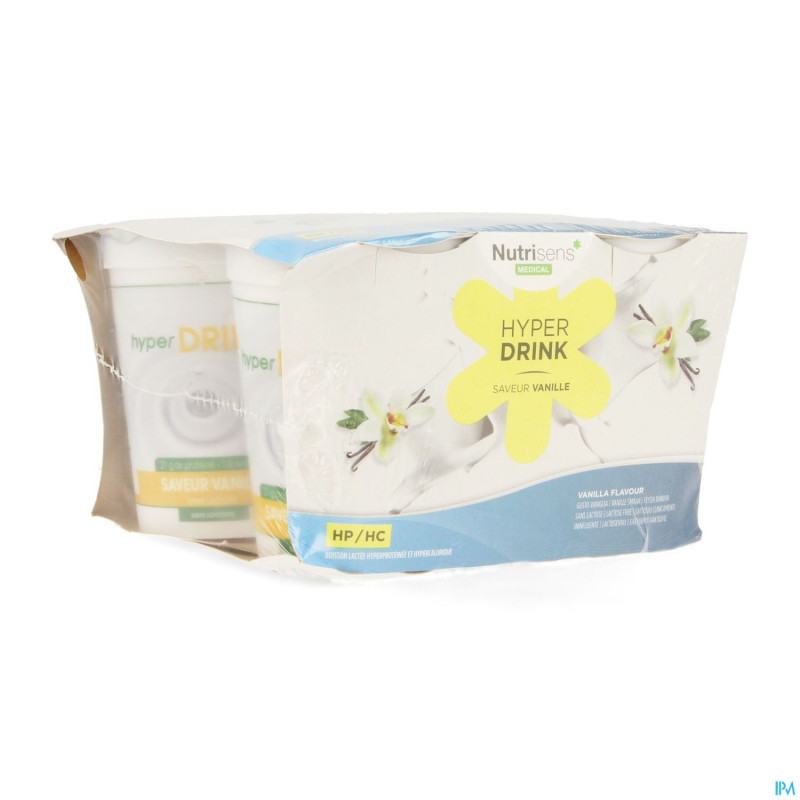 Hyperdrink vanille s/lactose    pack 4x200ml