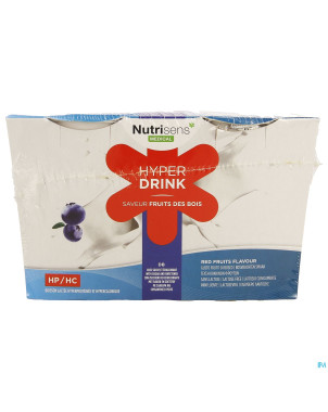 Hyperdrink fruits bois db s/lactose   pack 4x200ml