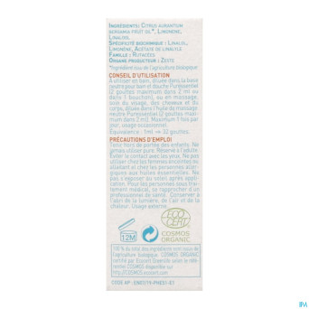 Puressentiel he bergamote s/bergaptene bio 10ml