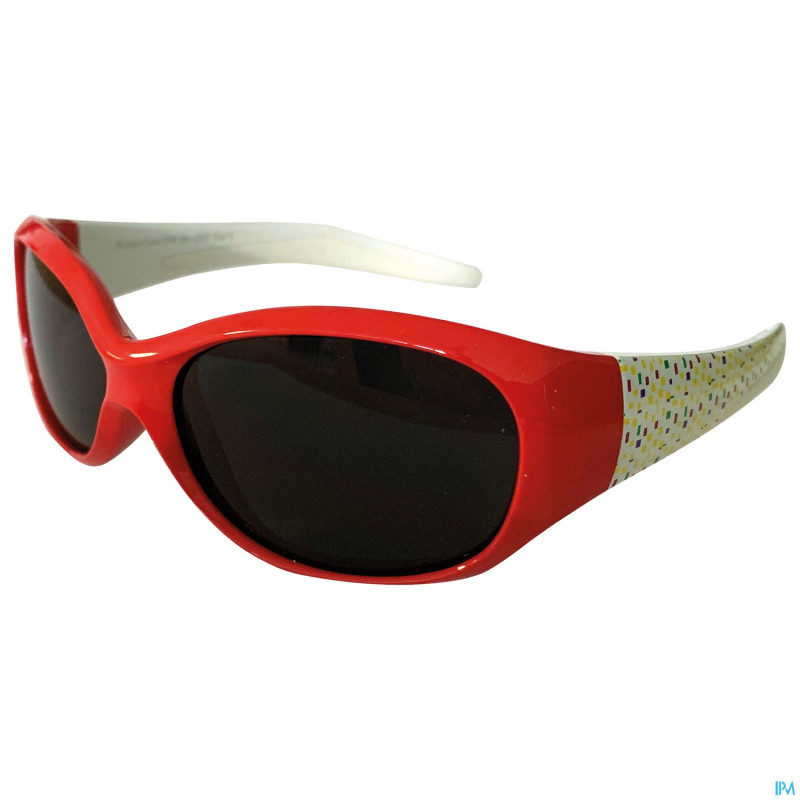 Eureka care lunette sol.enf.boul.rouge blanc 4-12a
