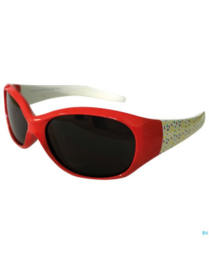 Eureka care lunette sol.enf.boul.rouge blanc 4-12a