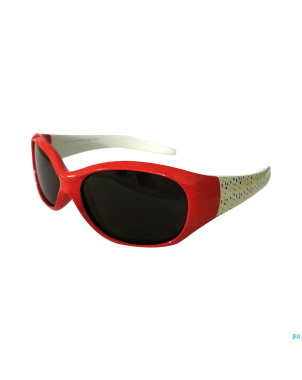 Eureka care lunette sol.enf.boul.rouge blanc 4-12a