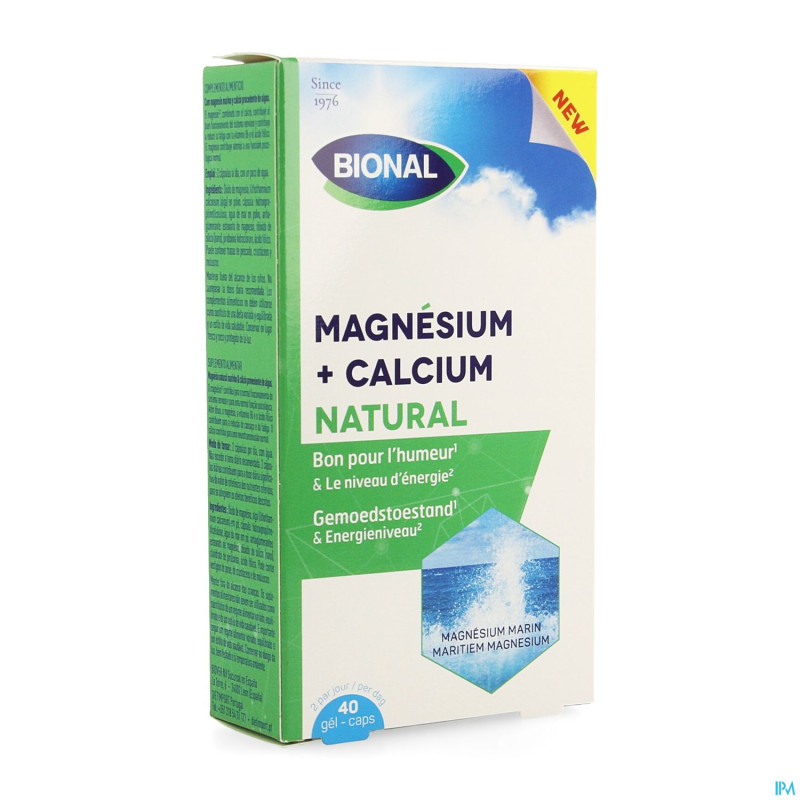Bional magnesium calcium natural    caps 40