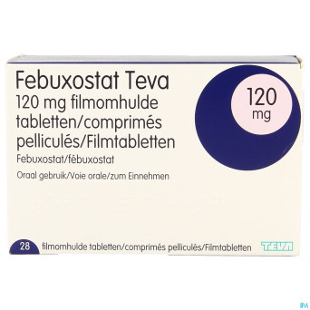 Febuxostat teva 120mg comp pell  28 x 120mg