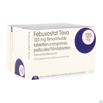 Febuxostat teva 120mg comp pell  98 x 120mg
