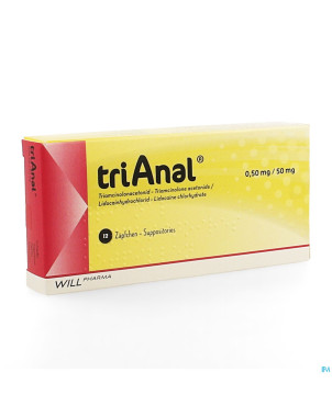 Trianal 0,50mg/50mg suppo 12