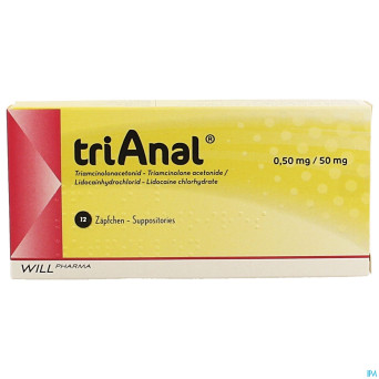 Trianal 0,50mg/50mg suppo 12