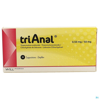 Trianal 0,50mg/50mg suppo 12