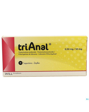 Trianal 0,50mg/50mg suppo 12