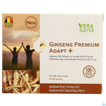 Ginseng premium adapt + caps 30 vera sana