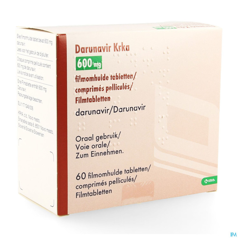 Darunavir krka 600mg comp pell  60 x 600mg