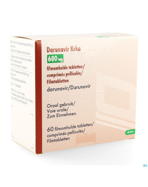 Darunavir krka 600mg comp pell  60 x 600mg
