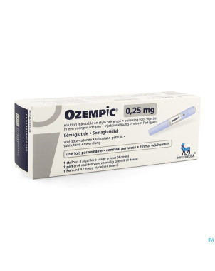 Ozempic 0,25mg sol inj 1,5ml stylo prer. 1+4 aig.