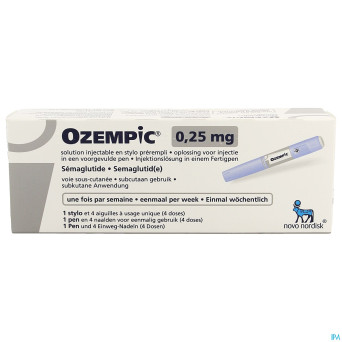 Ozempic 0,25mg sol inj 1,5ml stylo prer. 1+4 aig.