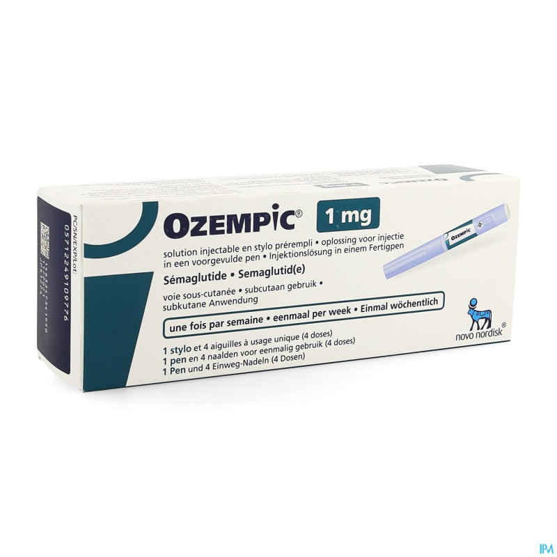Ozempic 1,00mg sol inj 3,0ml stylo prer. 1+4 aig.