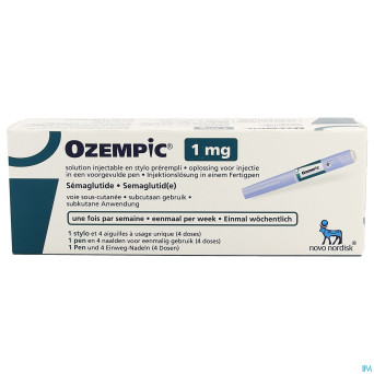 Ozempic 1,00mg sol inj 3,0ml stylo prer. 1+4 aig.