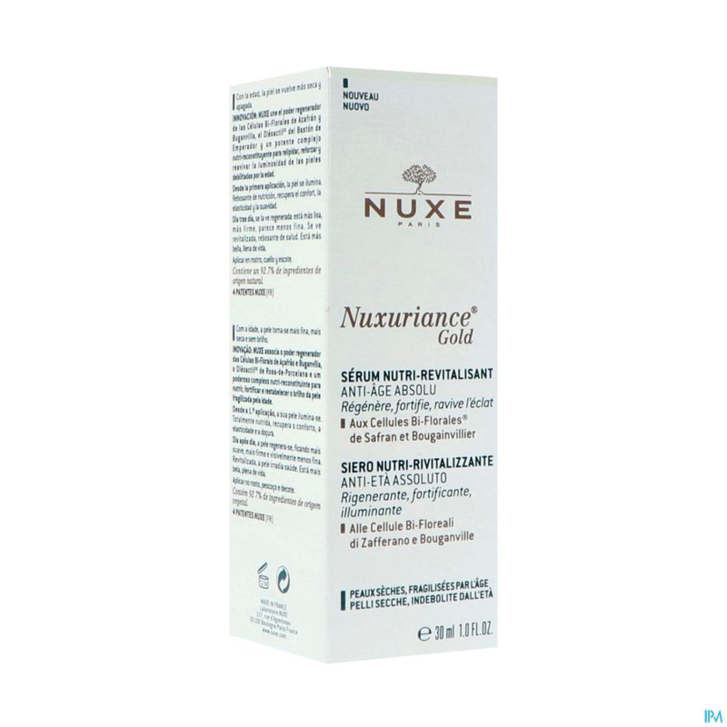 Nuxe nuxuriance gold serum nutri revitalisant 30ml