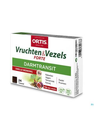 Ortis fruits & fibres forte    cubes 24