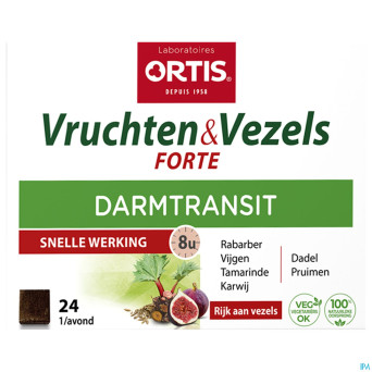 Ortis fruits & fibres forte    cubes 24