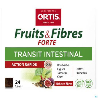 Ortis fruits & fibres forte    cubes 24