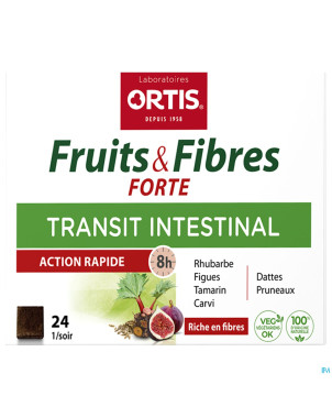 Ortis fruits & fibres forte    cubes 24
