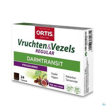 Ortis fruits & fibres regular    cubes 24