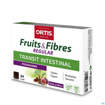 Ortis fruits & fibres regular    cubes 24