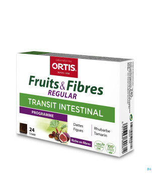 Ortis fruits & fibres regular    cubes 24