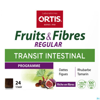 Ortis fruits & fibres regular    cubes 24