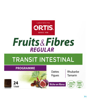 Ortis fruits & fibres regular    cubes 24