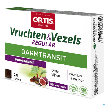 Ortis fruits & fibres regular    cubes 24