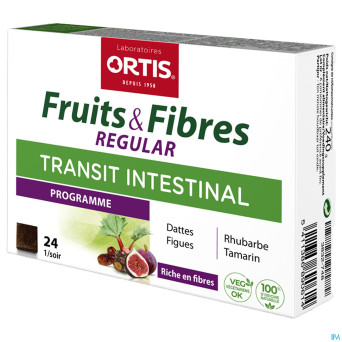 Ortis fruits & fibres regular    cubes 24