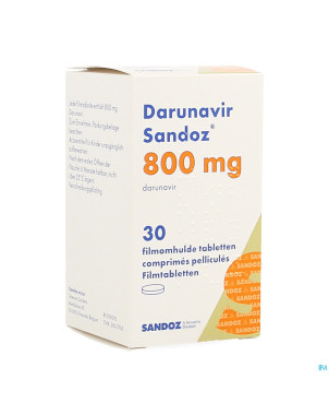 Darunavir sandoz 800mg comp pell  30 fl hdpe