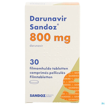 Darunavir sandoz 800mg comp pell  30 fl hdpe
