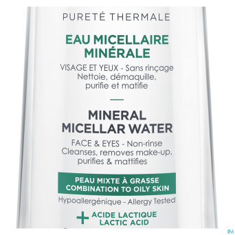 Vichy pt eau micellaire peau mixte grasse    400ml